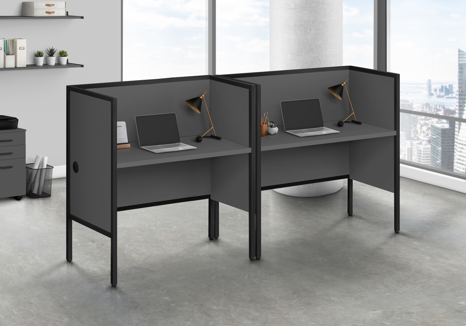 Icecups Dark Gray Desk - Thumbnail - Image 4