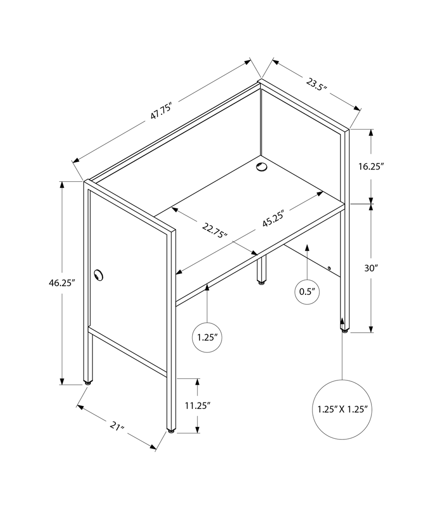 Icecups Dark Gray Desk - Thumbnail - Image 5