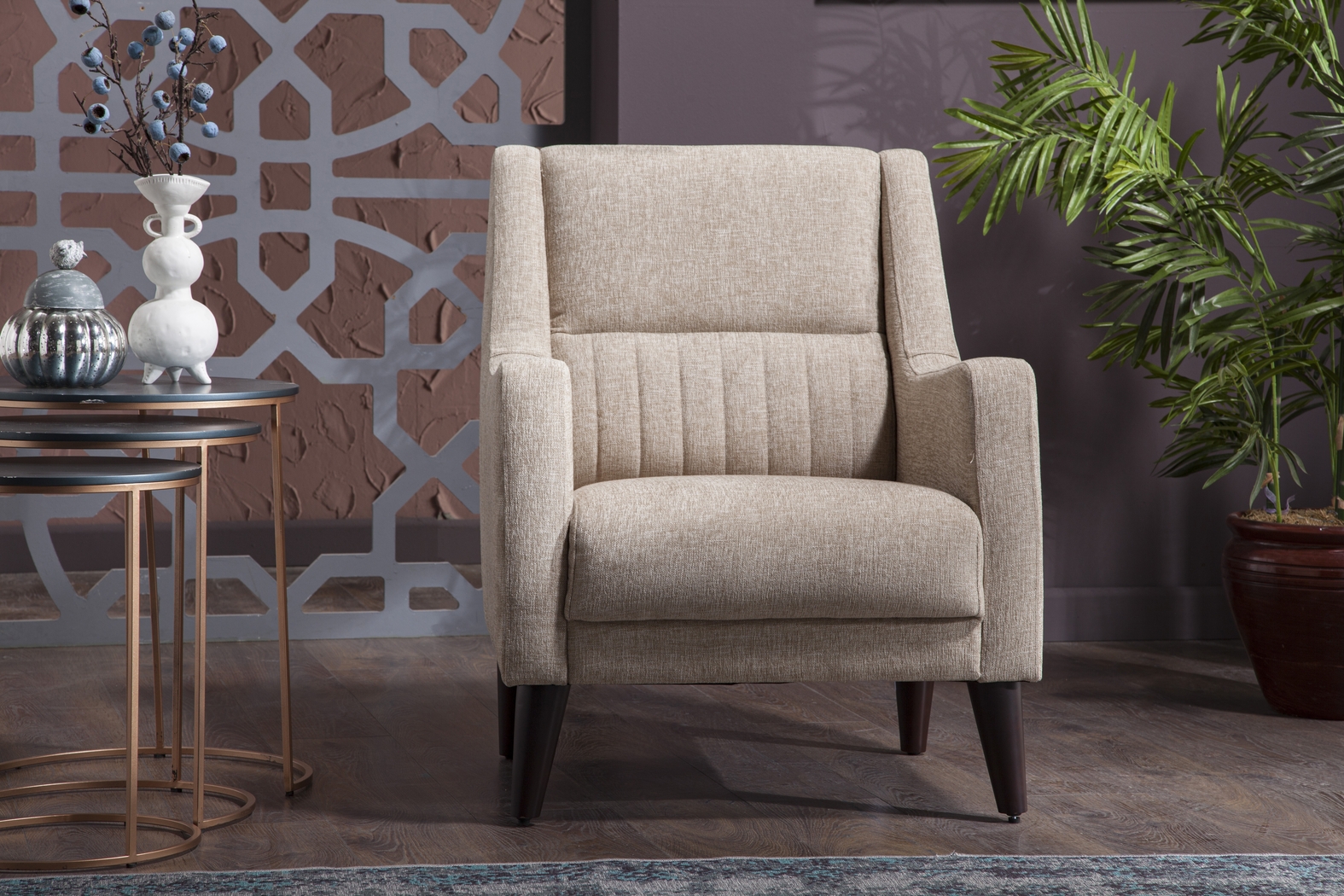 Ickenham Sandstone Accent Chair - Thumbnail - Image 4