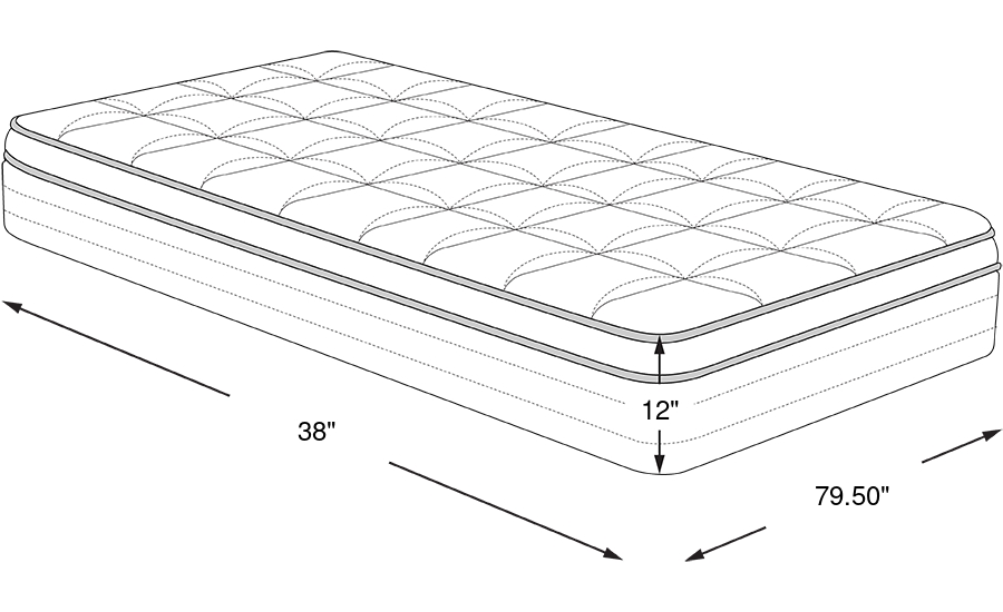 Dimension Image. Please refer to the Dimension Tab on this page for dimension details.