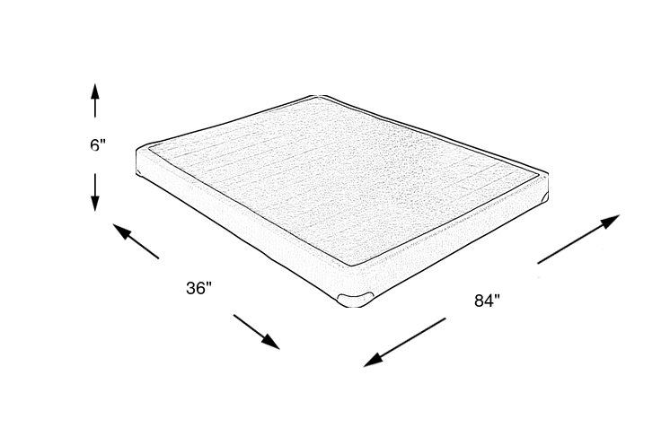 Dimension Image. Please refer to the Dimension Tab on this page for dimension details.