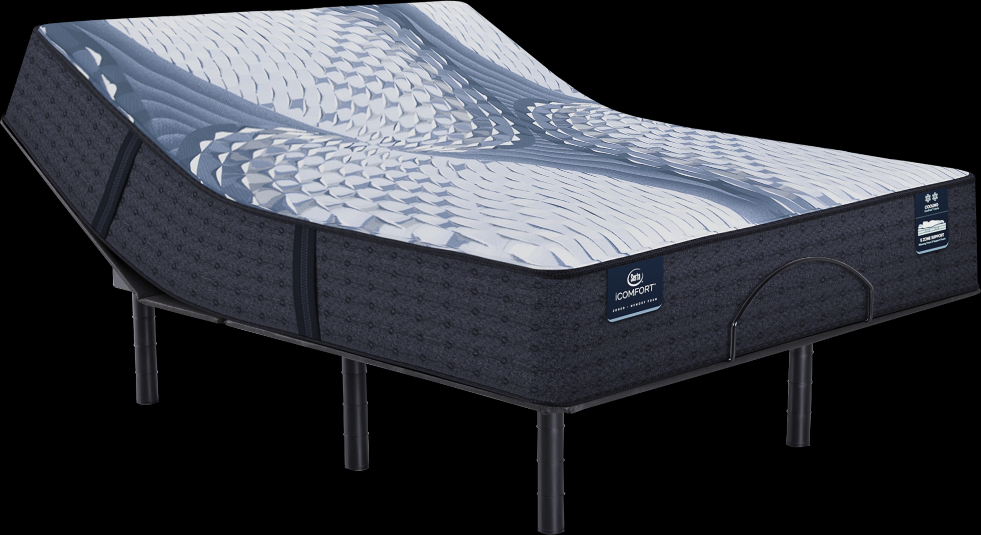 iComfort Iona Plush King Mattress Set with Head Up Only Base - Thumbnail - Image 1