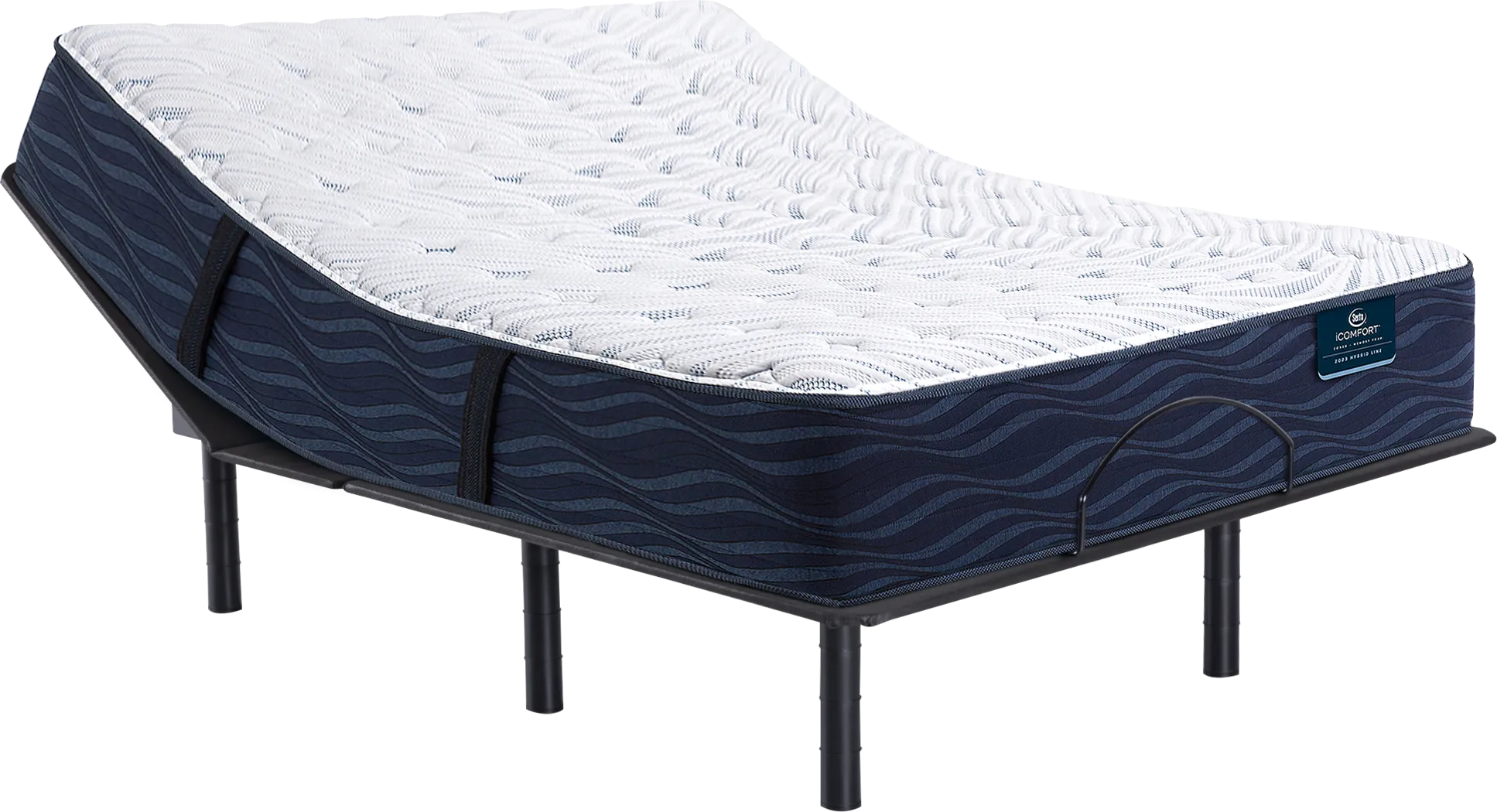 iComfort Q10 Medium Hybrid King Mattress with Head Up Only Base - Thumbnail - Image 1