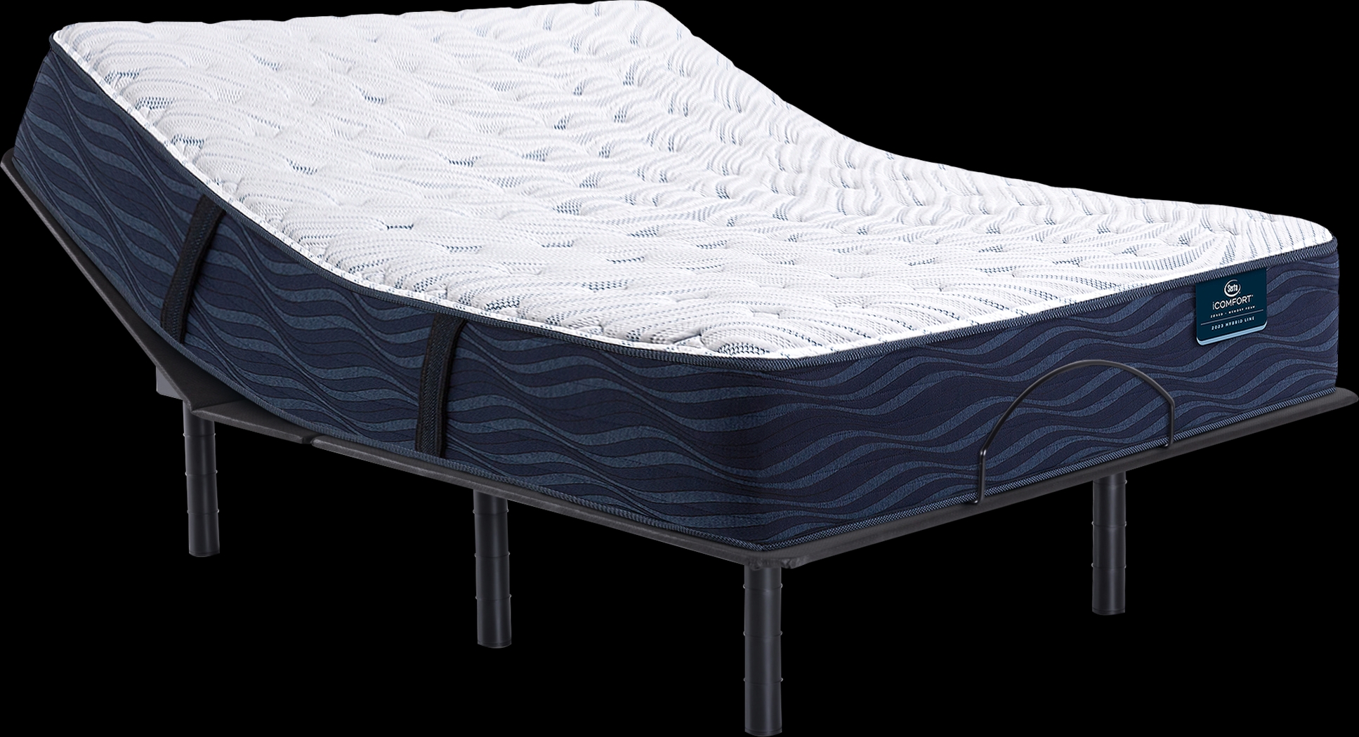 iComfort Q10 Medium Hybrid Queen Mattress with Head Up Only Base - Thumbnail - Image 1