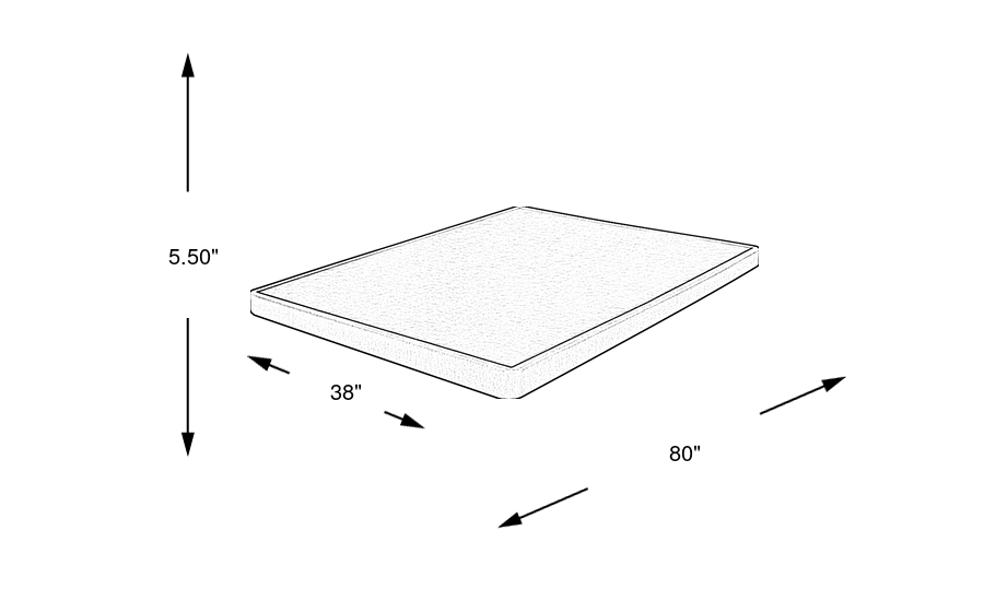 Dimension Image. Please refer to the Dimension Tab on this page for dimension details.