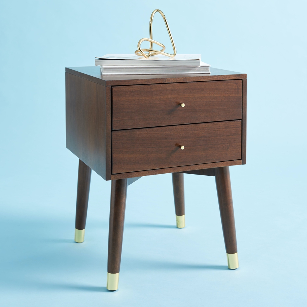 Idamor Walnut Nightstand - Thumbnail - Image 3