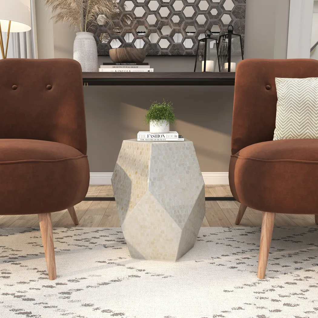 Idato Cream Accent Table - Thumbnail - Image 2