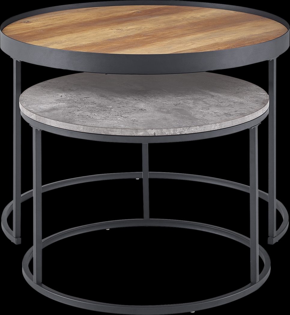 Idelbrook Barnwood Nesting Cocktail Table, Set of 2 - Thumbnail - Image 2