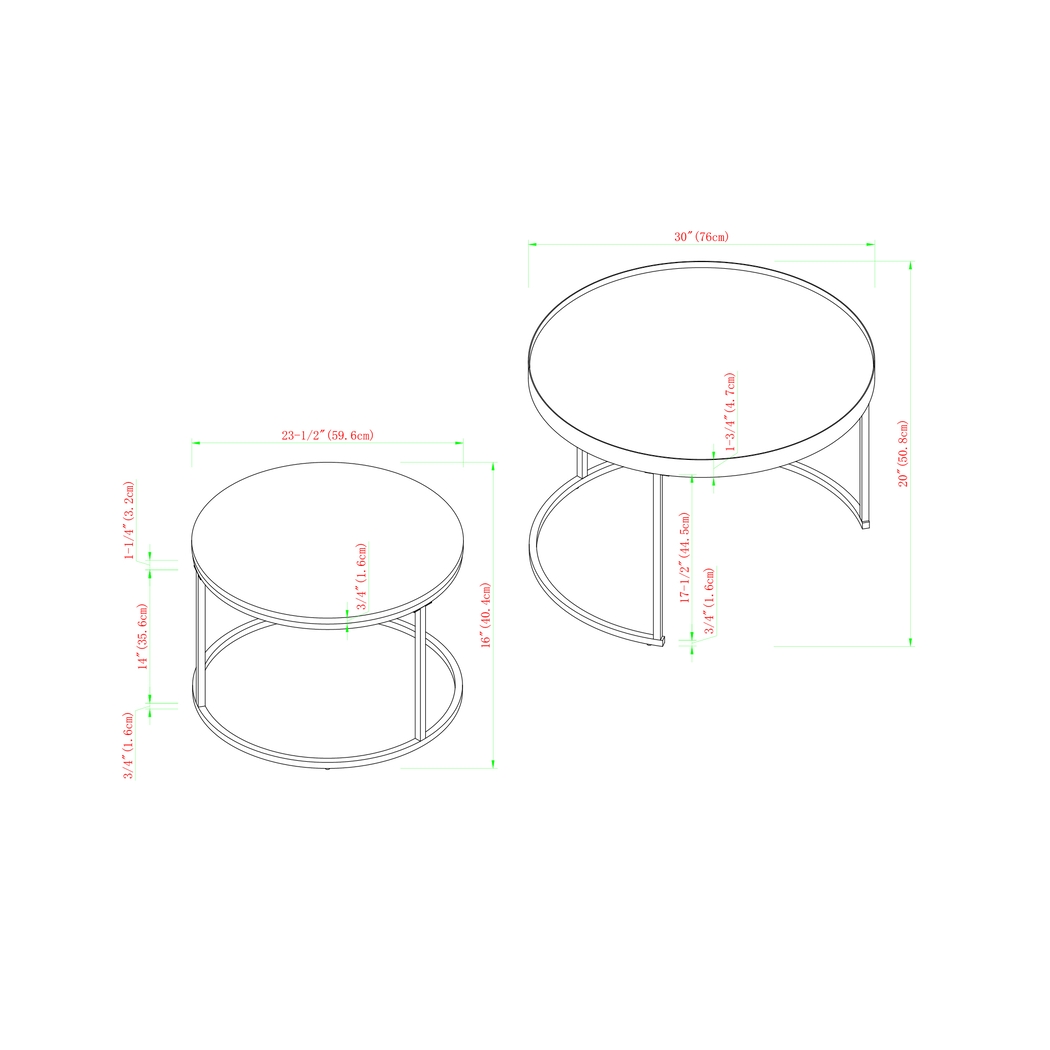 Idelbrook Barnwood Nesting Cocktail Table, Set of 2 - Thumbnail - Image 4