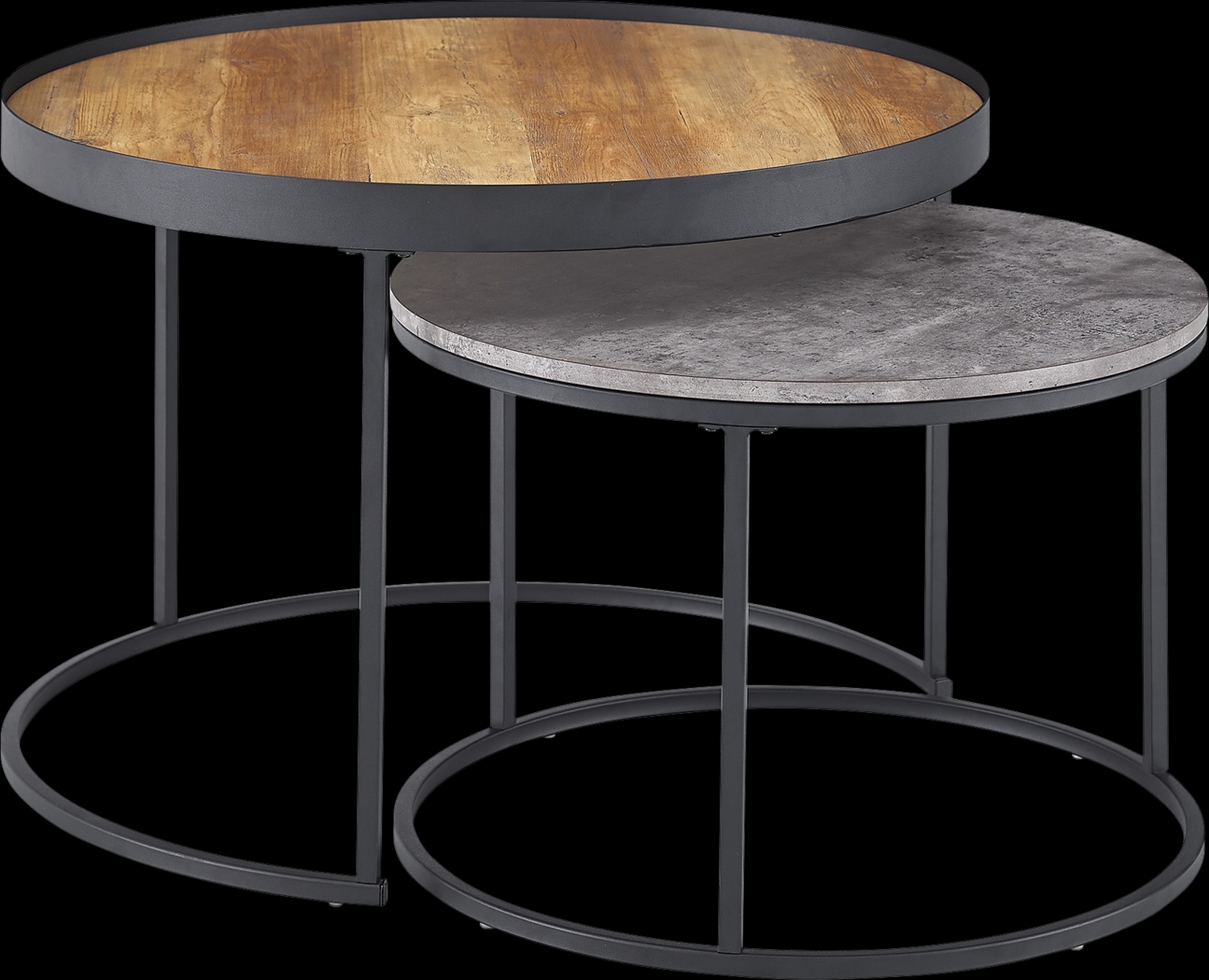 Idelbrook Barnwood Nesting Cocktail Table, Set of 2 - Thumbnail - Image 1