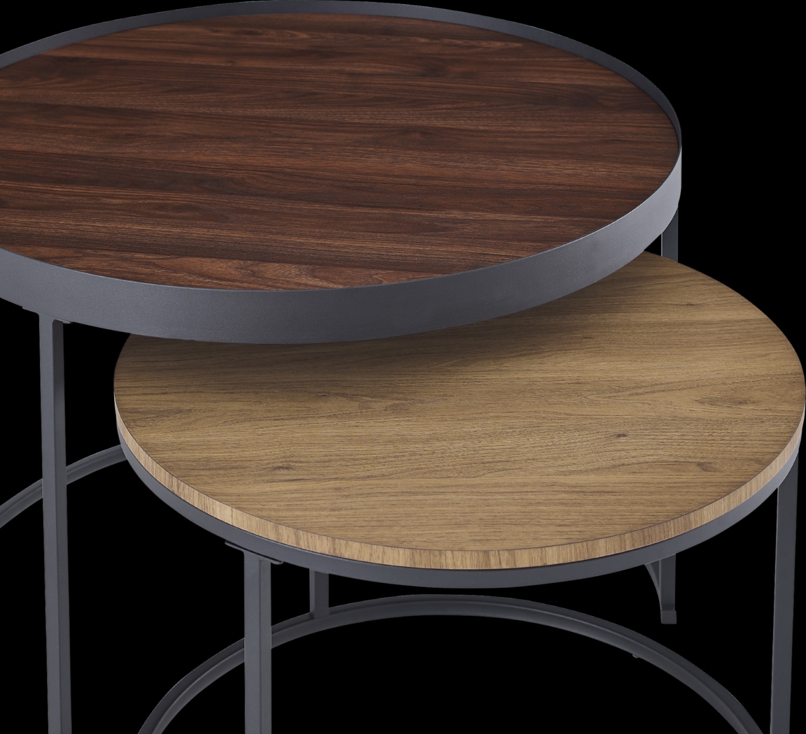 Idelbrook Walnut Nesting Cocktail Tables, Set of 2 - Thumbnail - Image 2