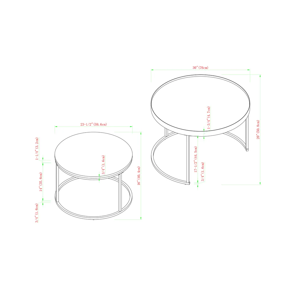 Idelbrook Walnut Nesting Cocktail Tables, Set of 2 - Image 5