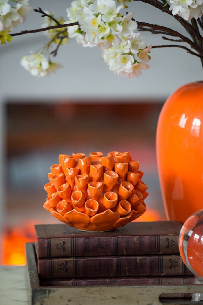 Idle Cay Orange Candle Holder - Thumbnail - Image 3