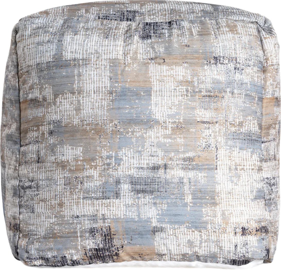 Idrisal Light Blue Pouf - Thumbnail - Image 1