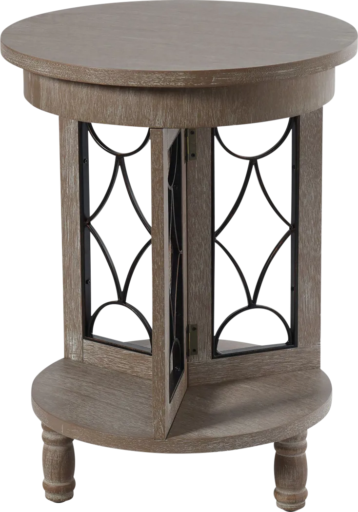 Idriz Brown Accent Table - Thumbnail - Image 4