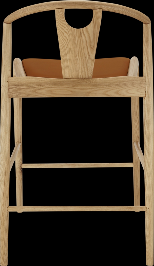Iduna II Tan and Natural Counter Height Stool - Thumbnail - Image 4