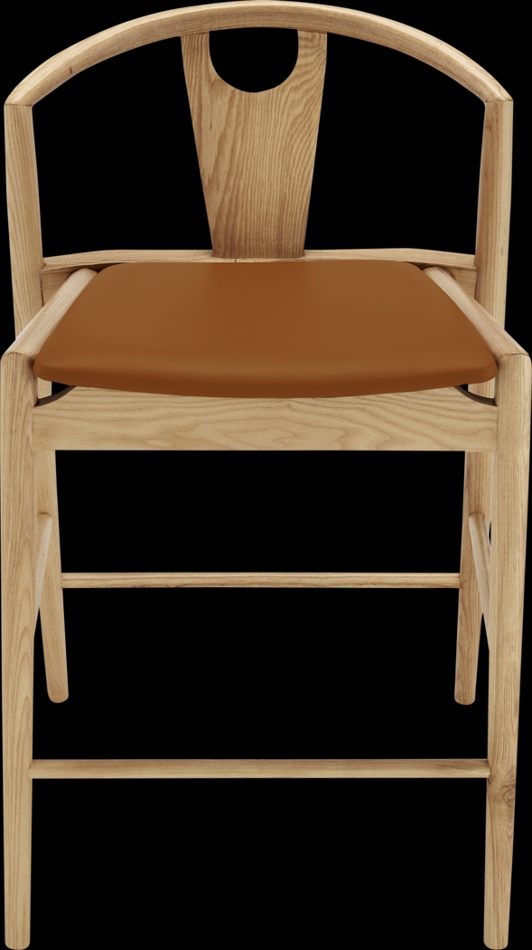 Iduna II Tan and Natural Counter Height Stool - Thumbnail - Image 1