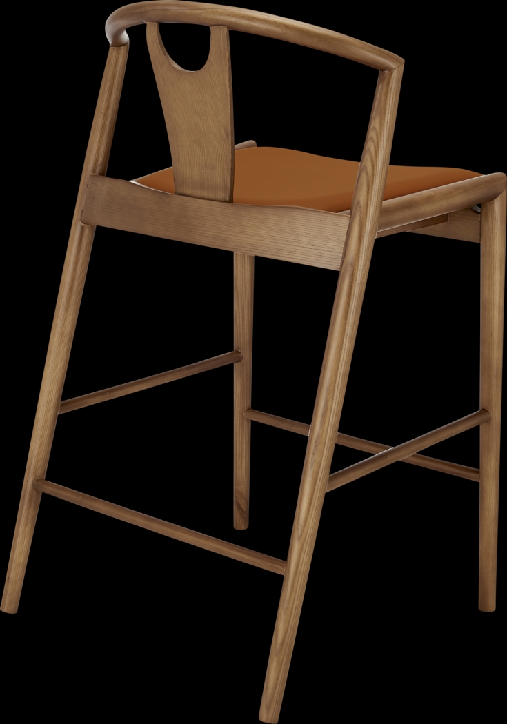 Iduna III Tan and Walnut Counter Height Stool - Thumbnail - Image 5