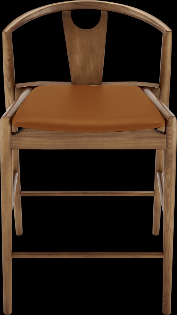 Iduna III Tan and Walnut Counter Height Stool - Thumbnail - Image 1