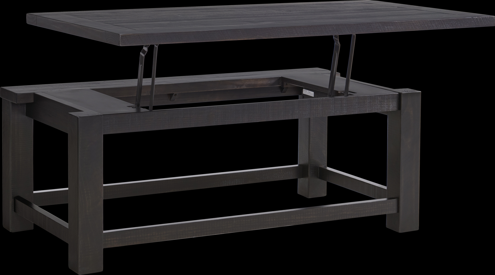 Idylwild Black Coffee Table with Lift Top - Thumbnail - Image 2