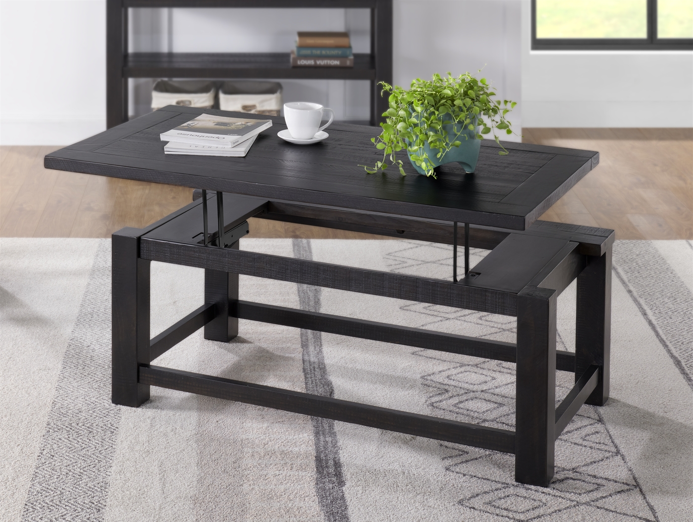 Idylwild Black Coffee Table with Lift Top - Thumbnail - Image 7