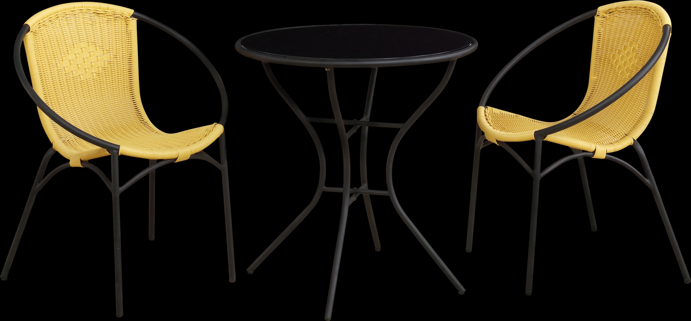 Idylwood Yellow 3 Pc Outdoor Seating Set - Thumbnail - Image 1