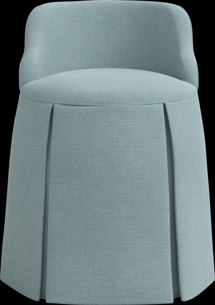 Ifanna Blue Skirted Vanity Chair - Thumbnail - Image 3