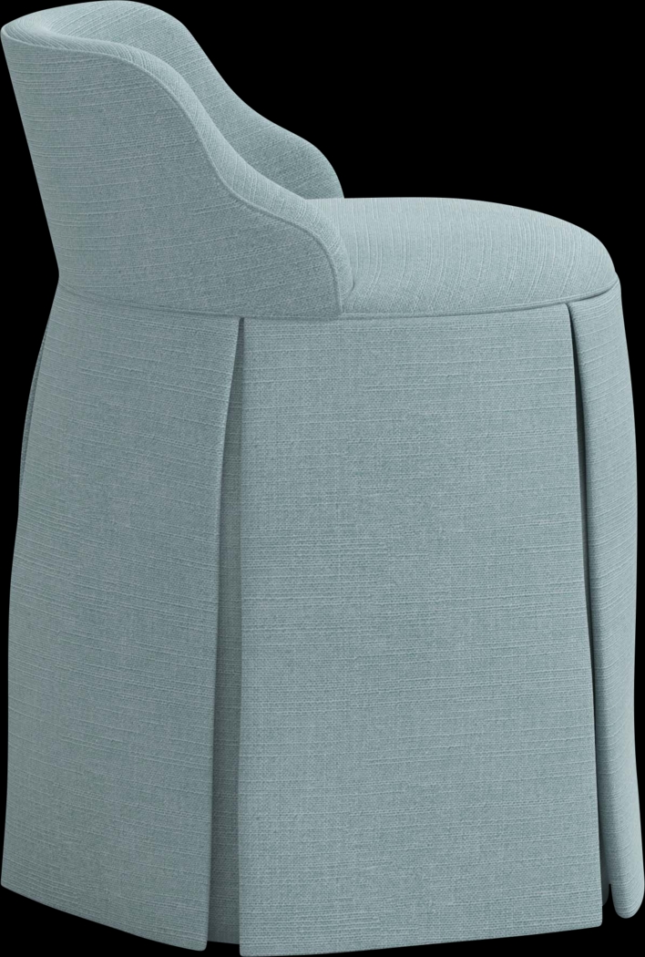 Ifanna Blue Skirted Vanity Chair - Thumbnail - Image 4