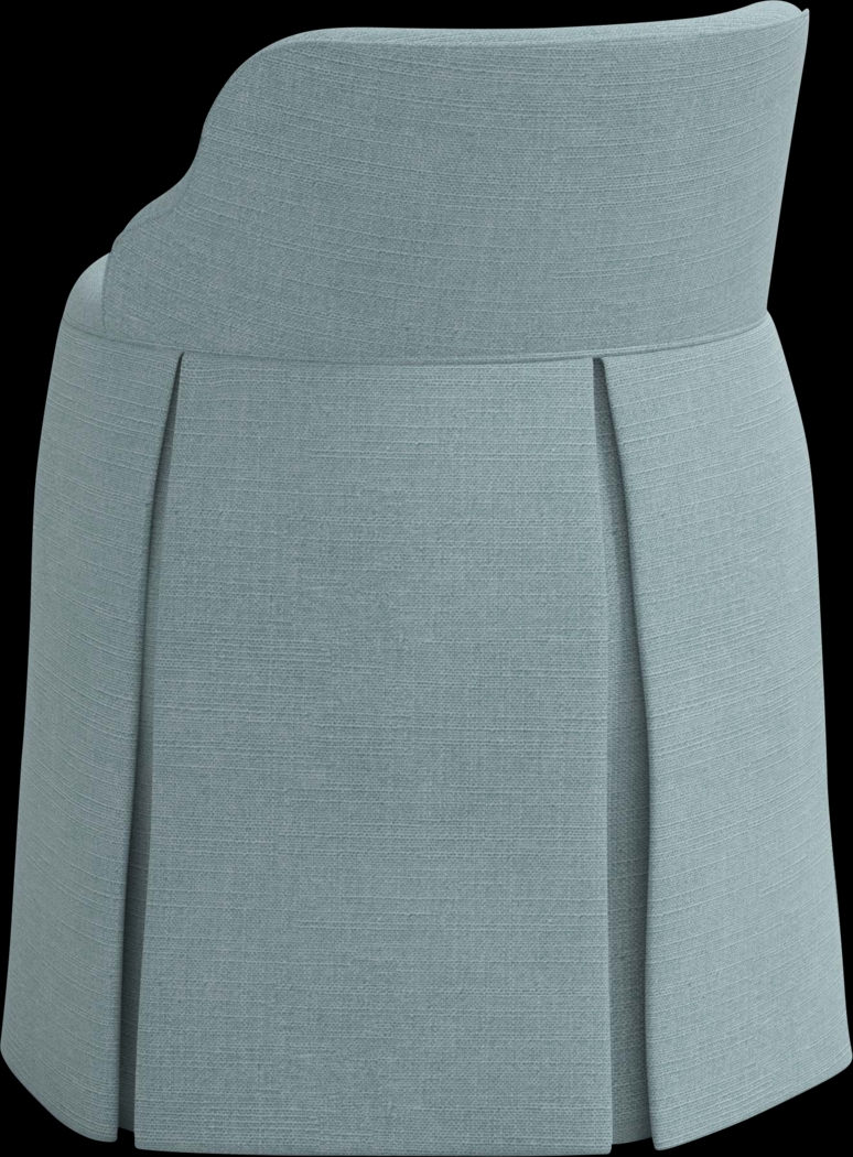 Ifanna Blue Skirted Vanity Chair - Thumbnail - Image 5
