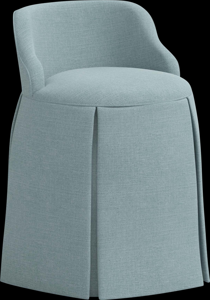 Ifanna Blue Skirted Vanity Chair - Thumbnail - Image 1