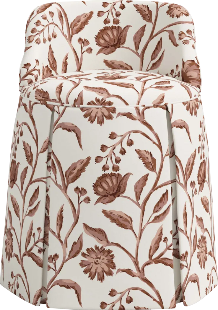 Ifanna Cream Skirted Vanity Chair - Thumbnail - Image 4