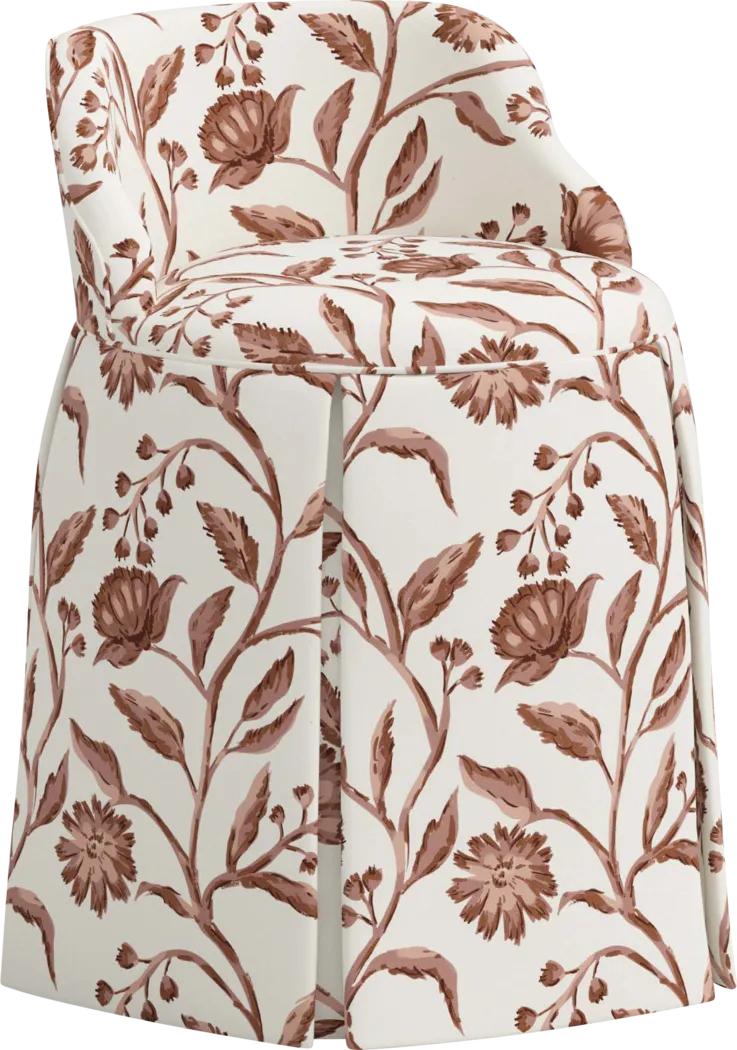 Ifanna Cream Skirted Vanity Chair - Thumbnail - Image 1