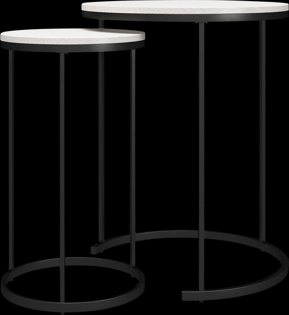 Ignatz Ivory Nesting Cocktail and End Table, Set of 4 - Thumbnail - Image 9