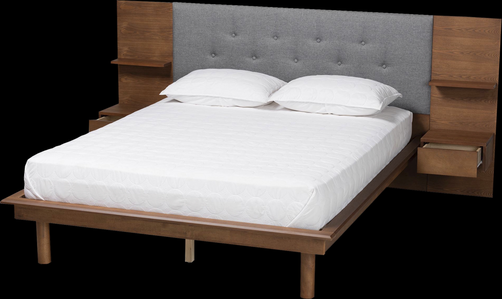 Ihrig Brown King Bed with Nightstands - Thumbnail - Image 4
