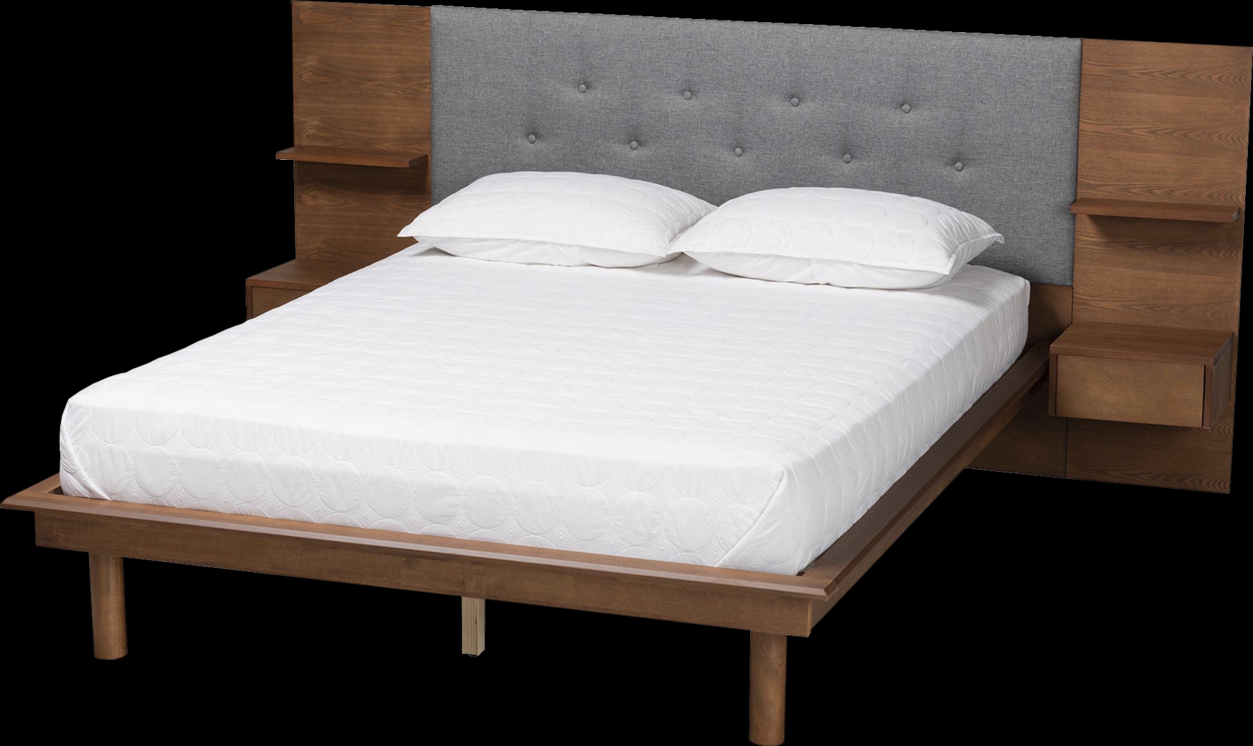 Ihrig Brown King Bed with Nightstands - Thumbnail - Image 1