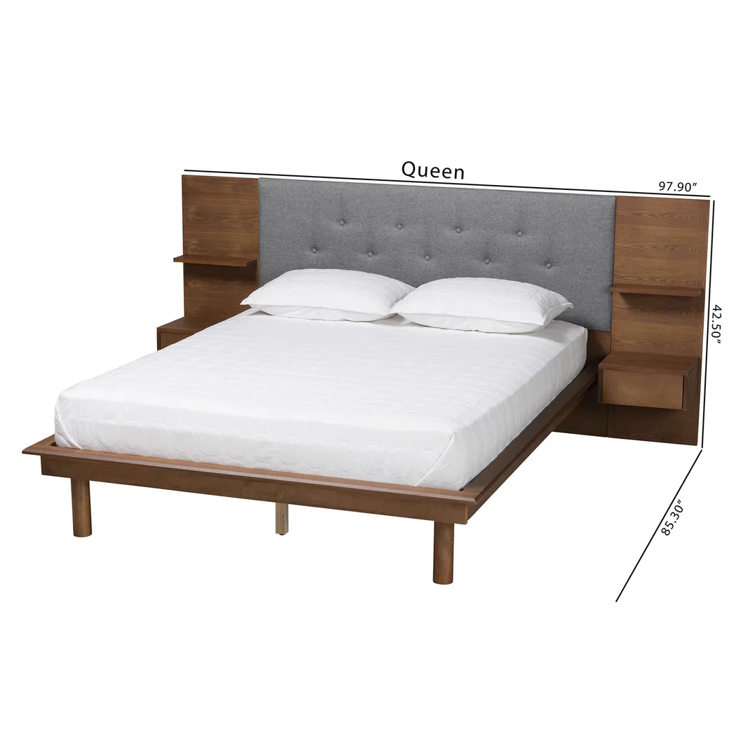 Ihrig Brown Queen Bed with Nightstands - Thumbnail - Image 12