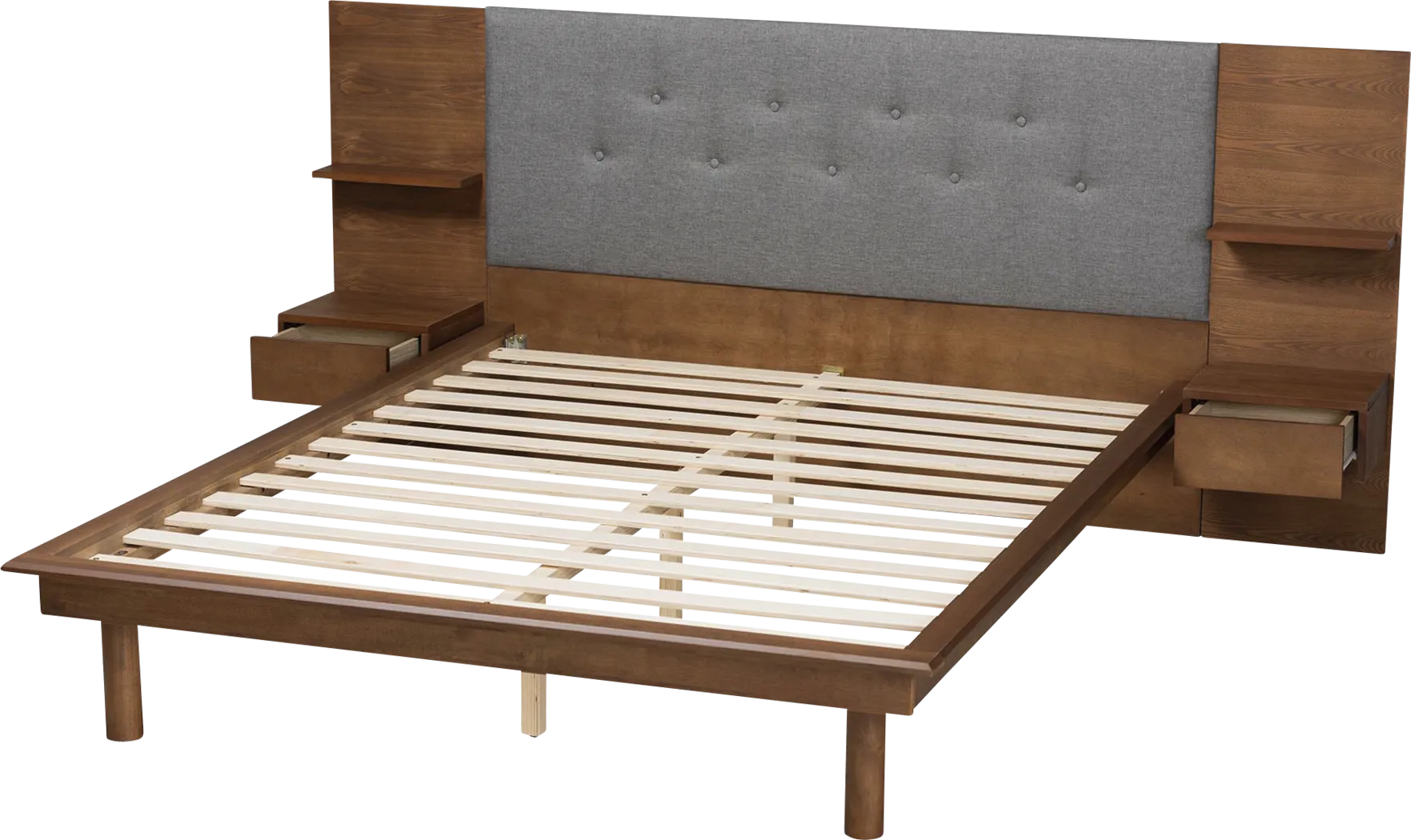 Ihrig Brown Queen Bed with Nightstands - Thumbnail - Image 7