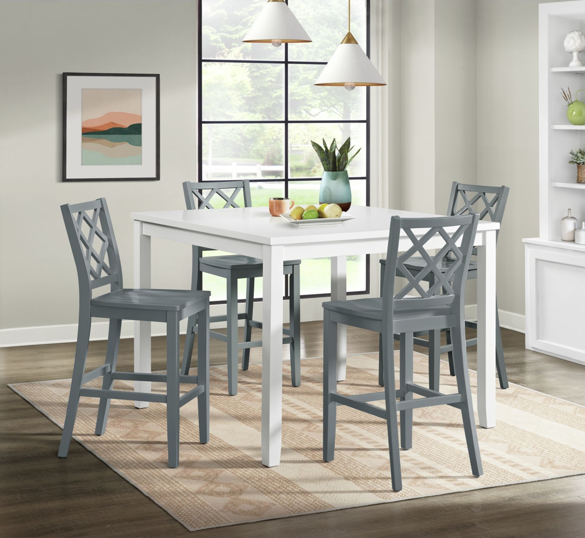 Ikenna Gray Side Chair, Set of 2 - Thumbnail - Image 2