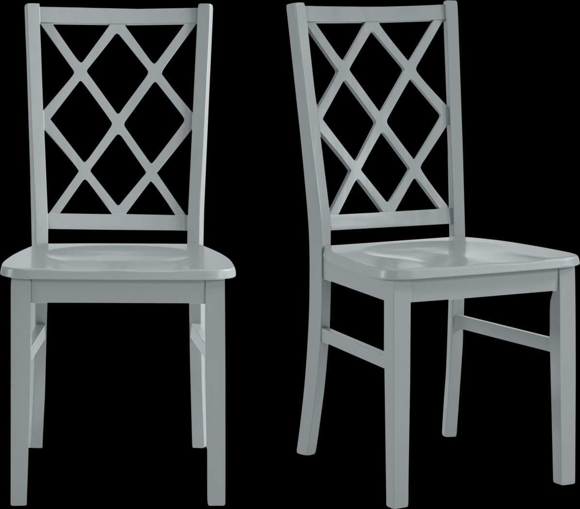 Ikenna Gray Side Chair, Set of 2 - Thumbnail - Image 1