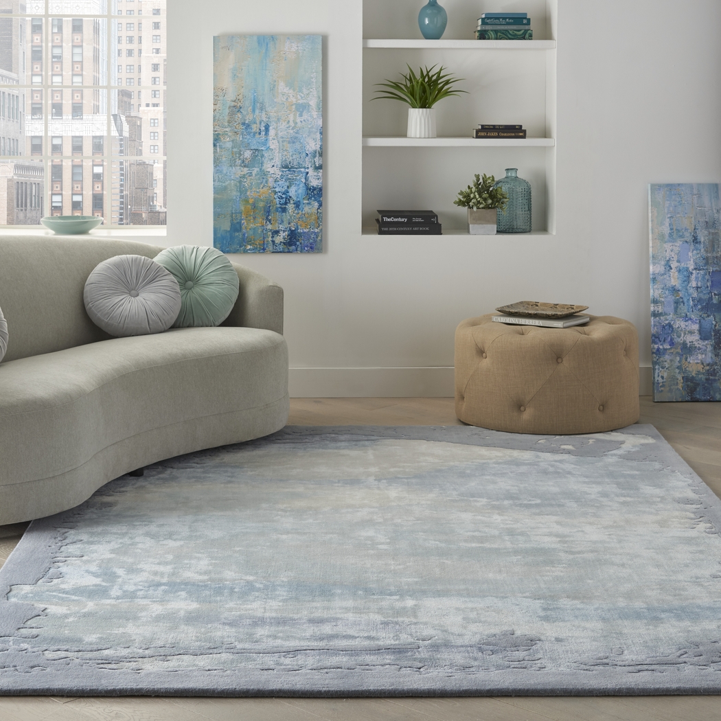 Vawix Seafoam/Silver 7'9 x 9'9 Rug - Thumbnail - Image 2