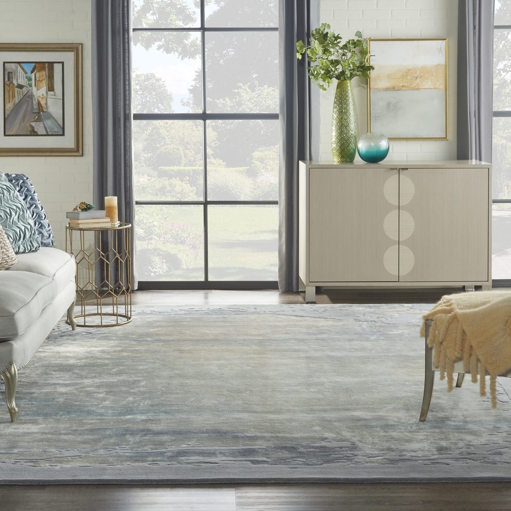 Vawix Seafoam/Silver 8'6 x 11'6 Rug - Thumbnail - Image 2