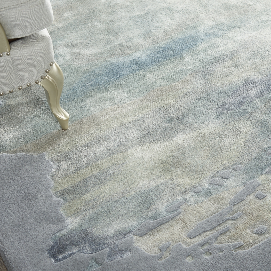 Vawix Seafoam/Silver 8'6 x 11'6 Rug - Thumbnail - Image 7
