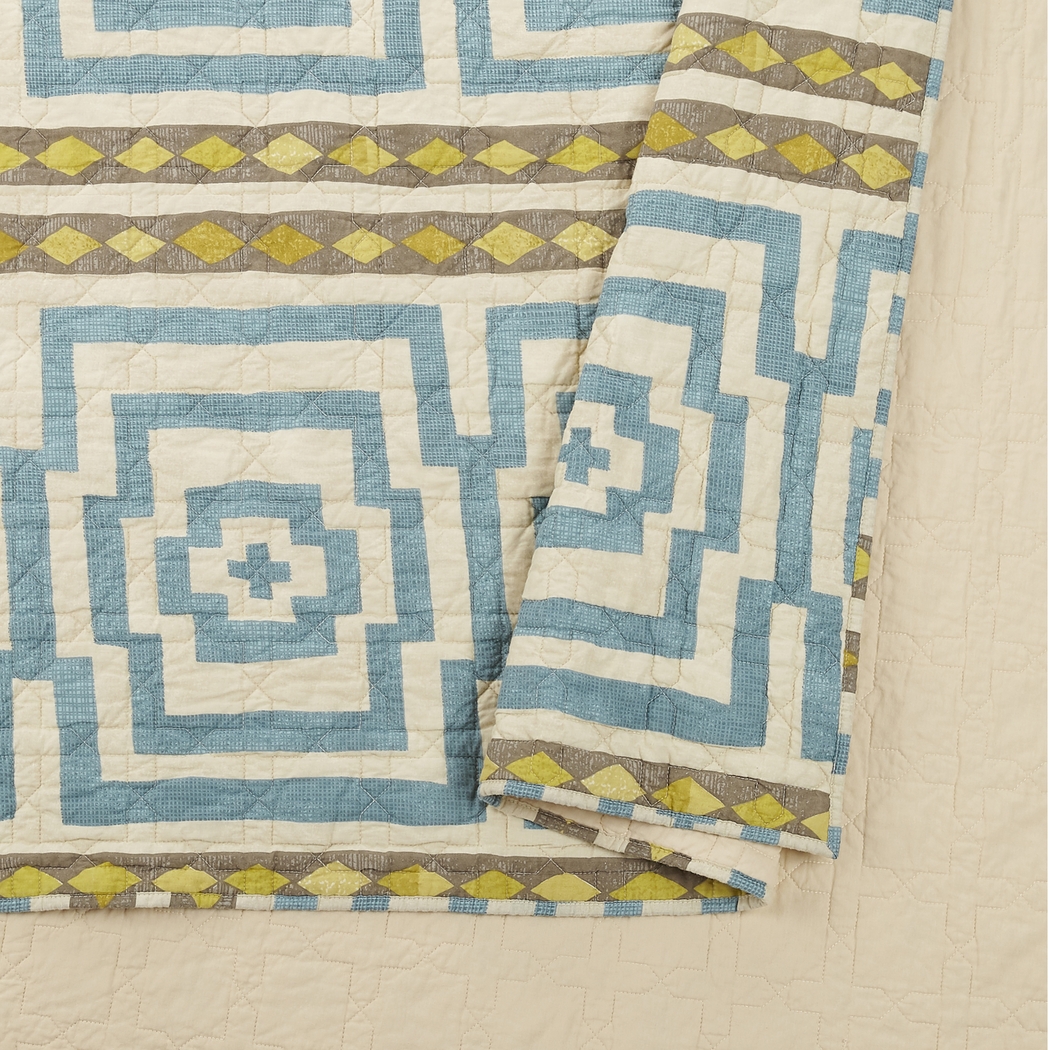 Imlay Blue Full/Queen 3 Pc Quilt Set - Thumbnail - Image 4