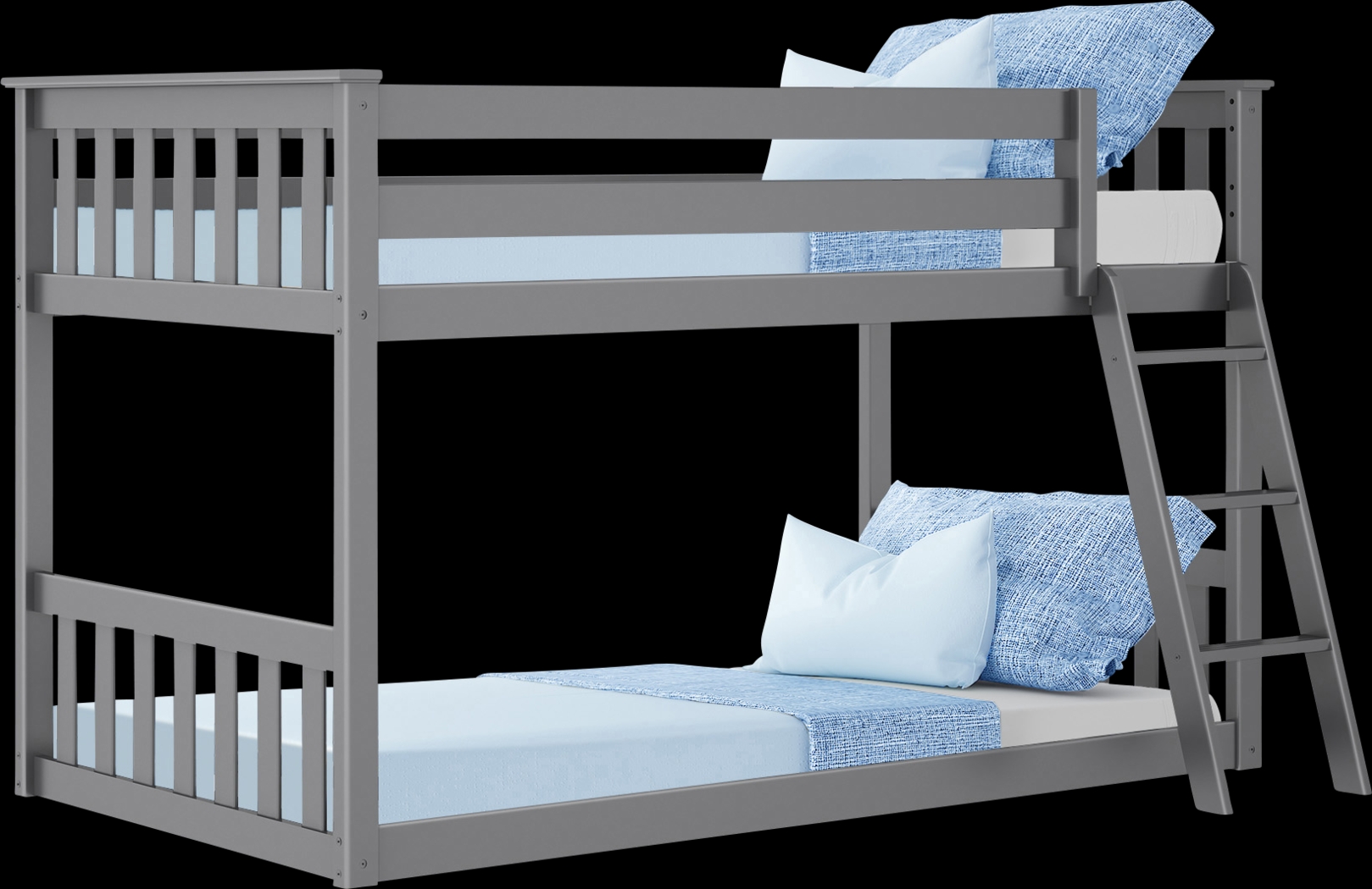 Kids Imonie Gray Twin/Twin Low Bunk Bed - Thumbnail - Image 4