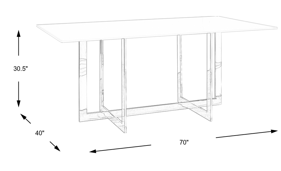 Dimension Image. Please refer to the Dimension Tab on this page for dimension details.
