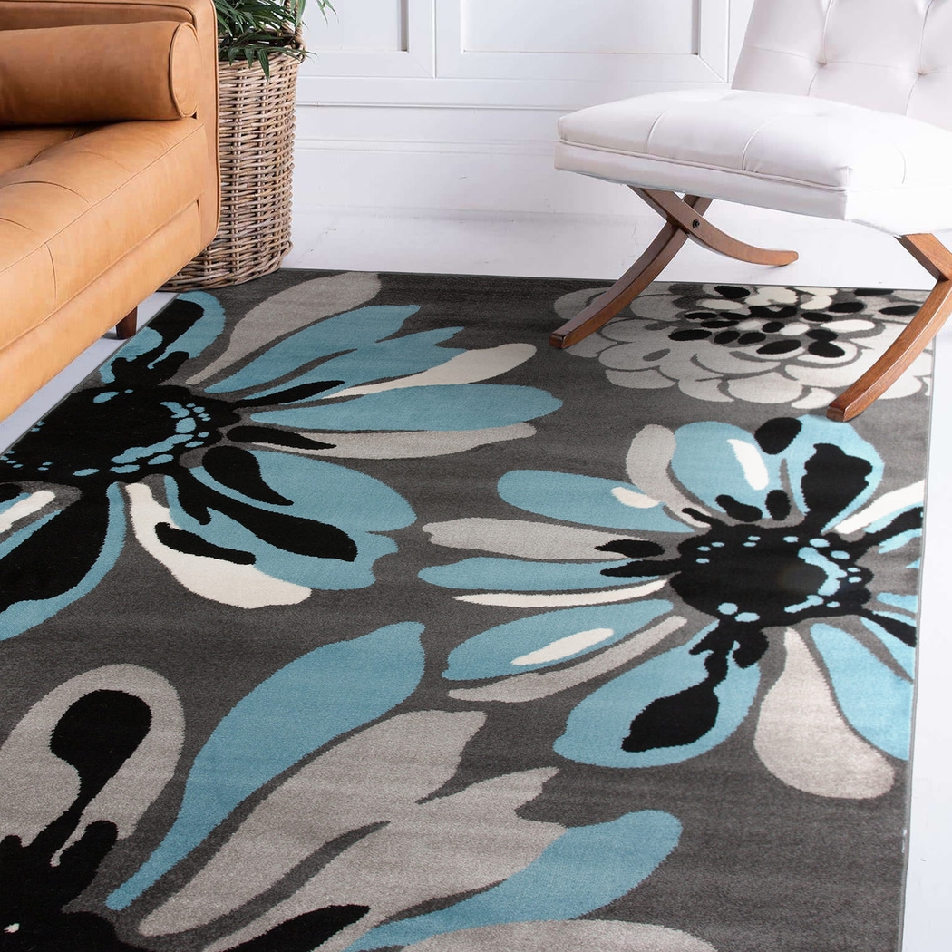 Inanor Blue 5'3 x 7'3 Rug - Thumbnail - Image 4