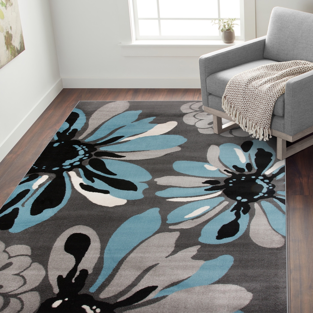 Inanor Blue 7'10 x 10'2 Rug - Thumbnail - Image 2