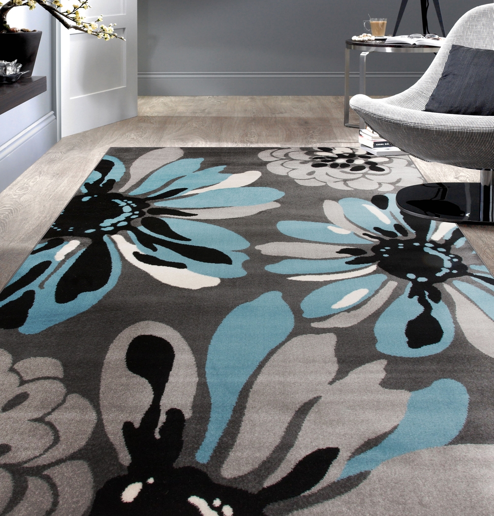 Inanor Blue 7'10 x 10'2 Rug - Thumbnail - Image 3