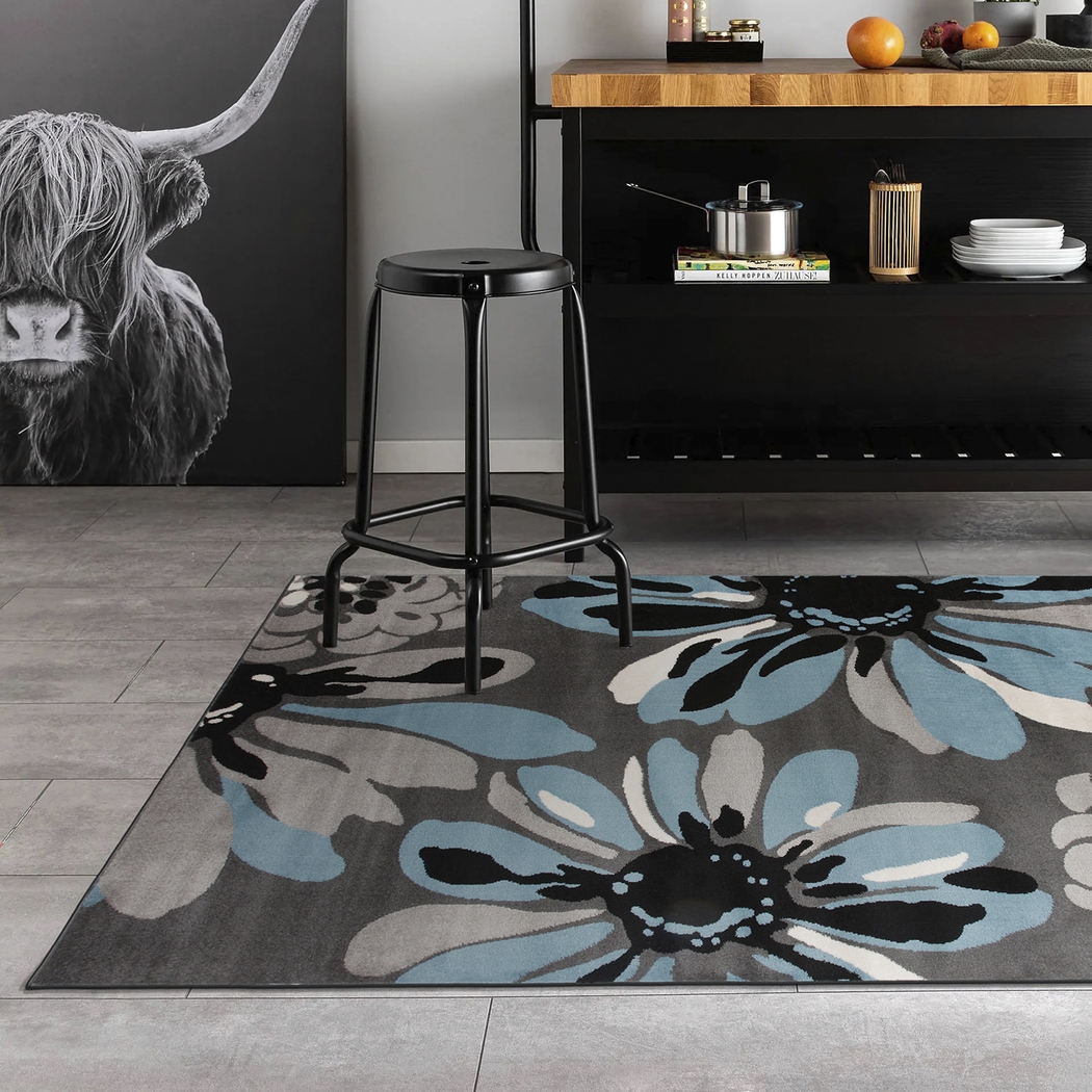 Inanor Blue 7'10 x 10'2 Rug - Thumbnail - Image 5