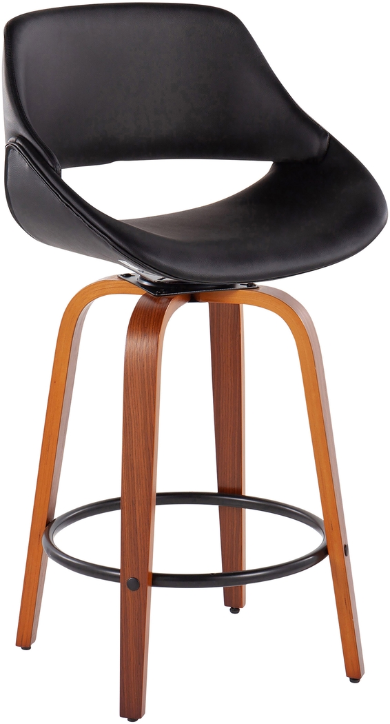 Inaran I Black Counter Height Stool, Set of 2 - Thumbnail - Image 2